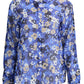 Elegant Silk Blend Blue Shirt with Italian Collar