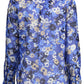 Elegant Silk Blend Blue Shirt with Italian Collar