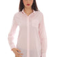 Elegant Pink Long Sleeve Italian Collar Shirt
