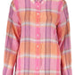 Elegant Pink Linen Long Sleeve Shirt