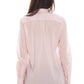 Elegant Pink Long Sleeve Italian Collar Shirt