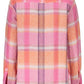 Elegant Pink Linen Long Sleeve Shirt