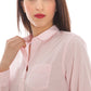Elegant Pink Long Sleeve Italian Collar Shirt