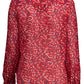 Elegant Red Silk Blend Long-Sleeved Shirt
