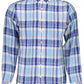 Elegant Light Blue Linen Long Sleeve Shirt