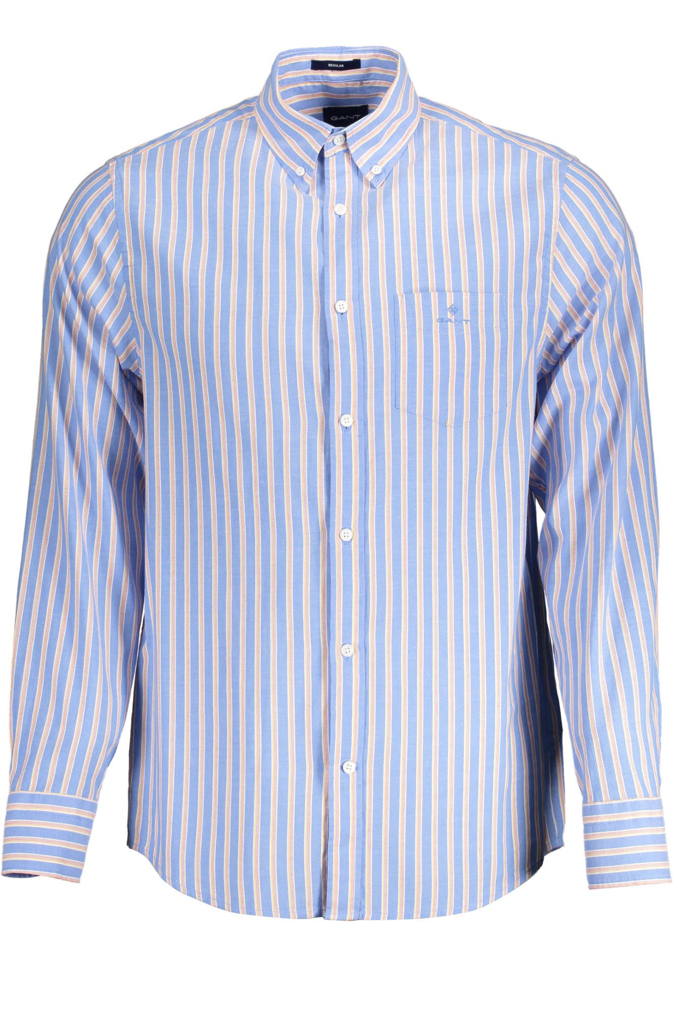 Elegant Light Blue Button-Down Men's Shirt