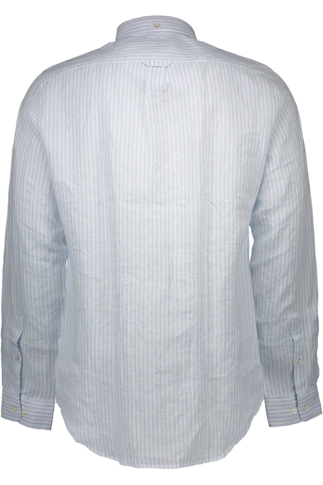 Elegant Linen Long Sleeve Light Blue Shirt