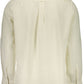 Sophisticated Beige Linen Shirt with Short Sleeves