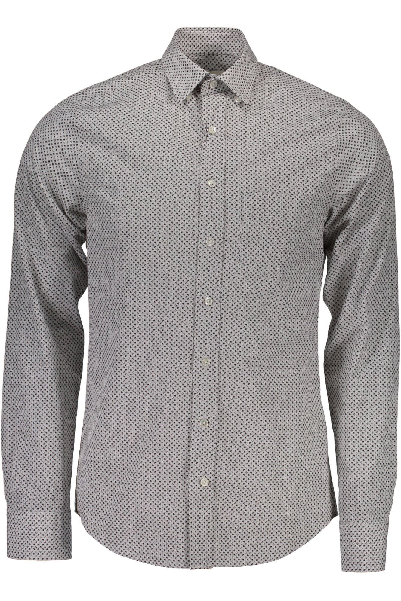 Elegant White Italian Collar Shirt