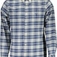 Elegant White Cotton Button-Down Men's Shirt