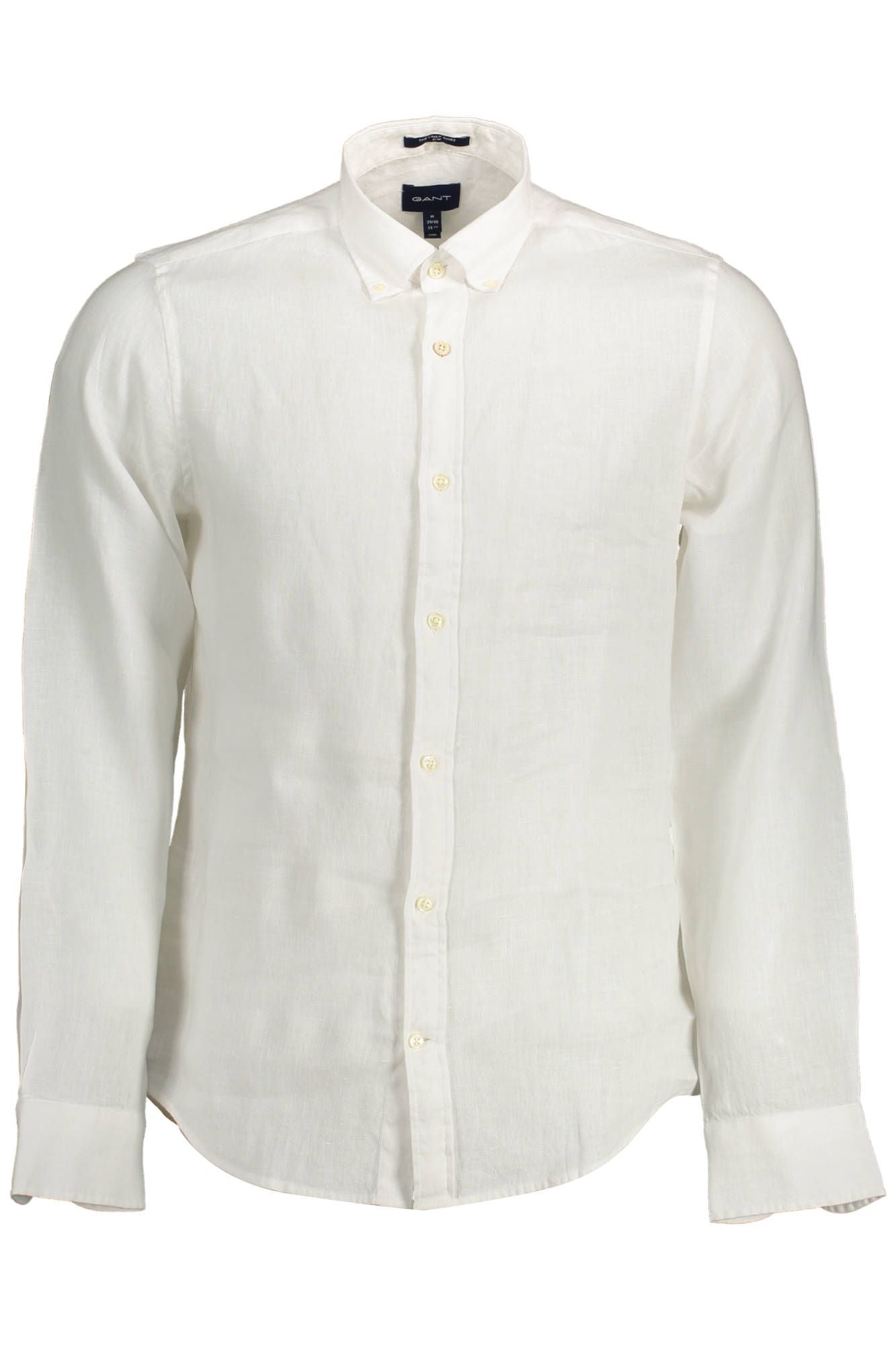 Elegant White Linen Button-Down Shirt