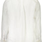 Elegant White Linen Button-Down Shirt