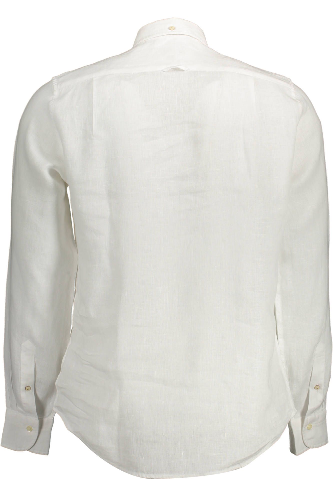 Elegant White Linen Button-Down Shirt