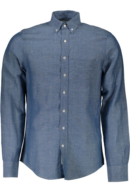 Classic Blue Cotton Long Sleeve Shirt