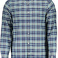 Sophisticated Blue Button-Down Cotton Shirt