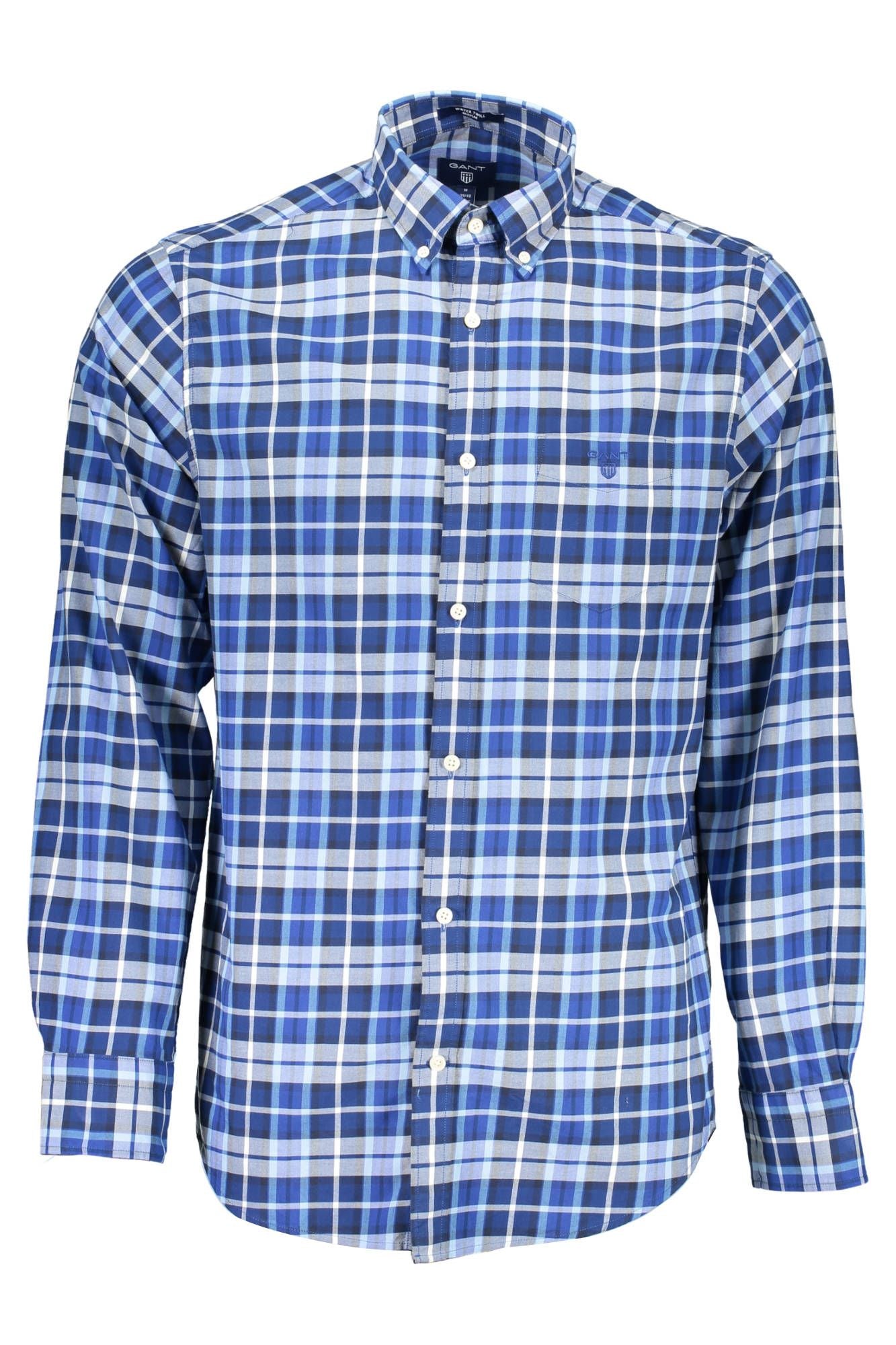 Elegant Blue Long Sleeve Button-Down Shirt