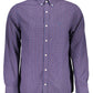 Elegant Blue Long Sleeve Cotton Shirt
