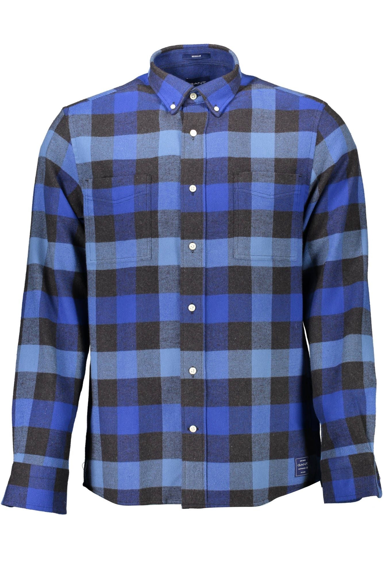 Elegant Blue Button-Down Casual Shirt