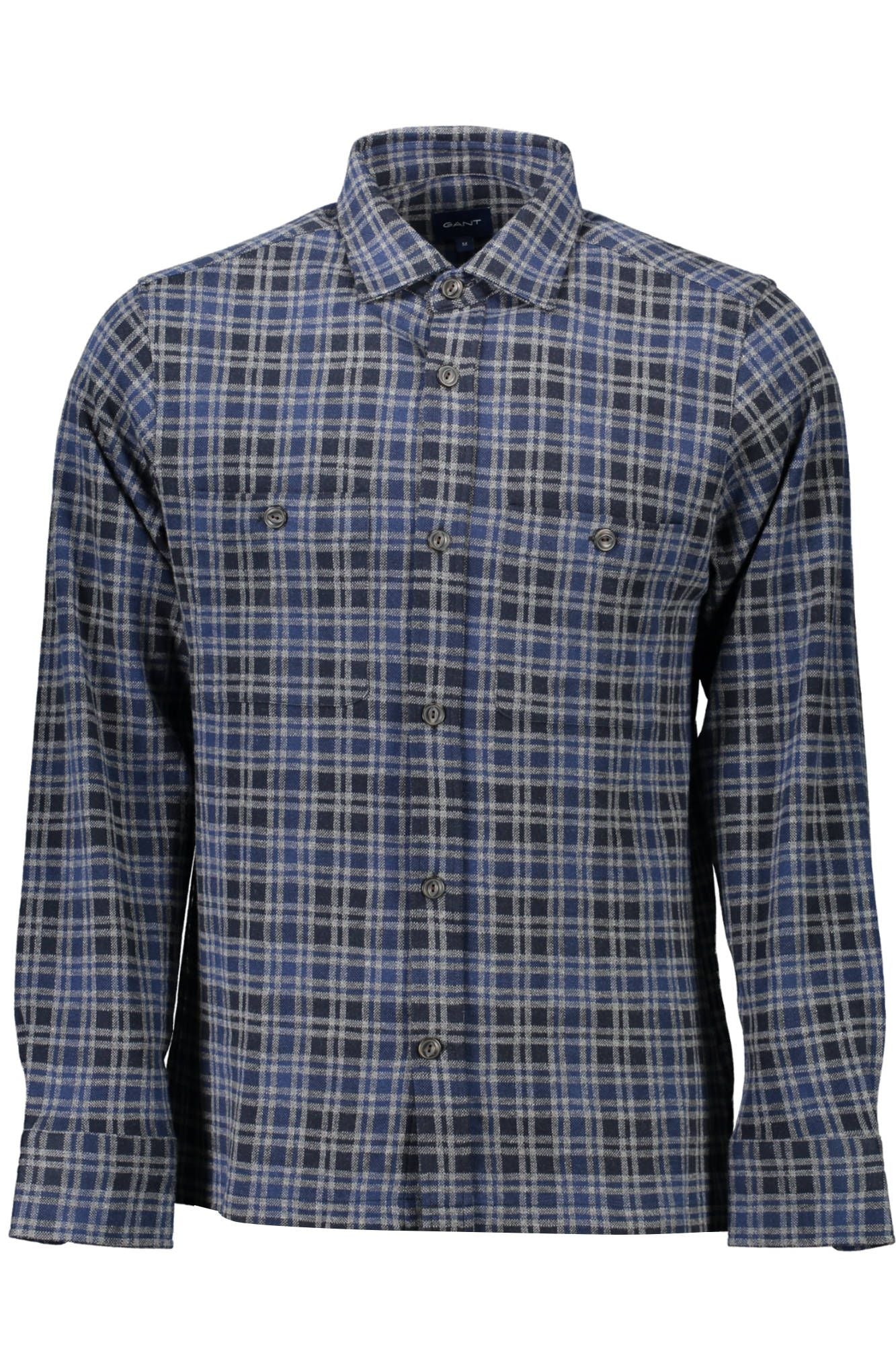 Elegant Blue Long-Sleeved Men's Shirt