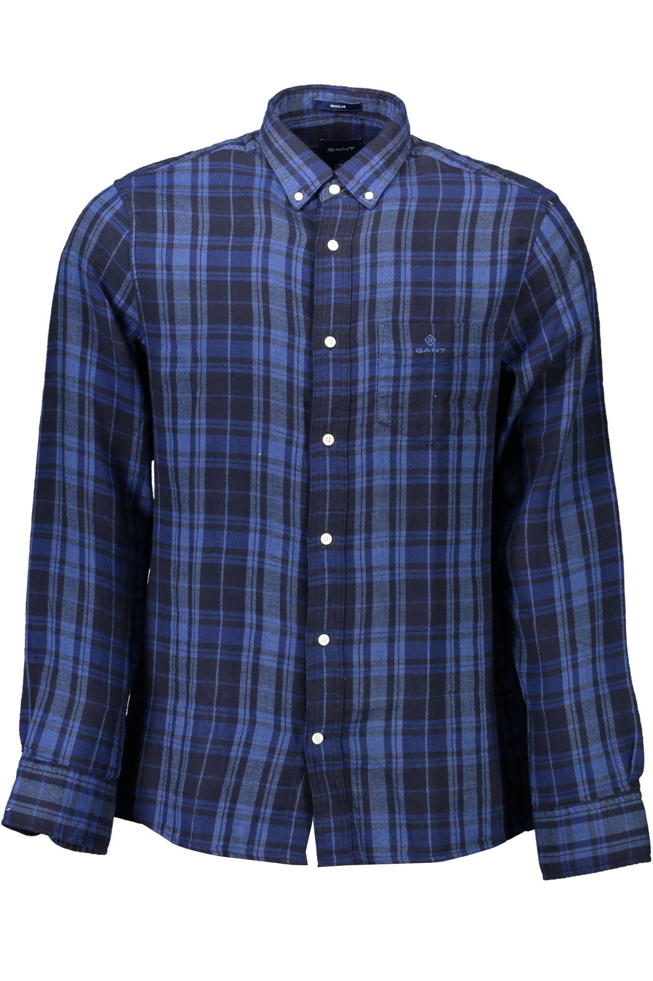 Elegant Blue Long-Sleeved Men's Shirt