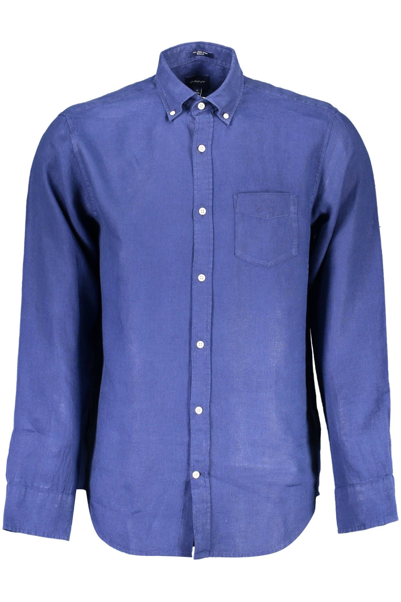 Elegant Organic Cotton Blue Shirt for Men