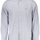 Elegant Organic Cotton Blend Blue Shirt
