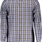 Elegant Blue Button-Down Cotton Blend Shirt