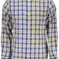 Chic Blue Cotton Long Sleeve Men's Shirt