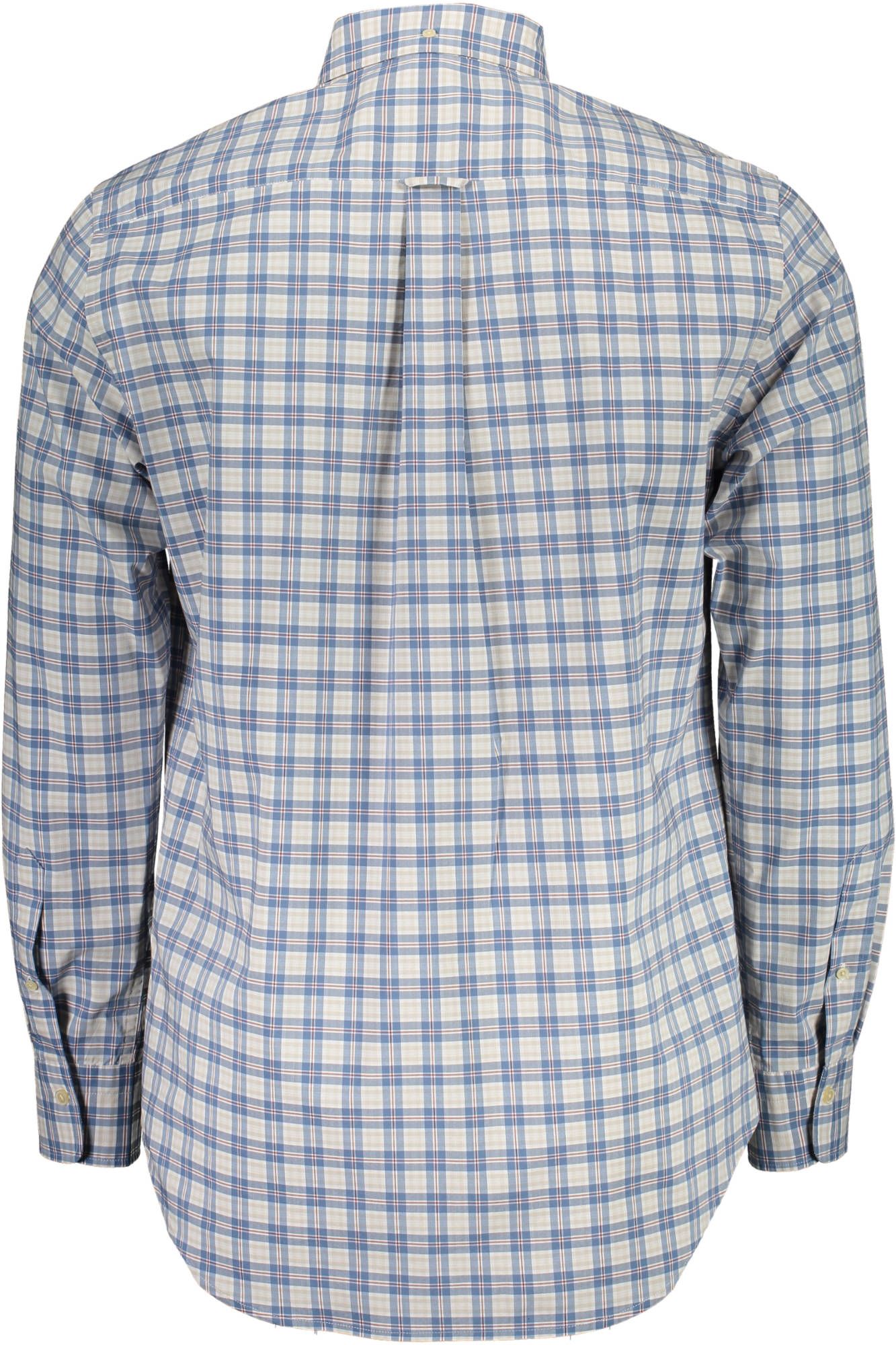 Elegant Long-Sleeved Blue Cotton Shirt