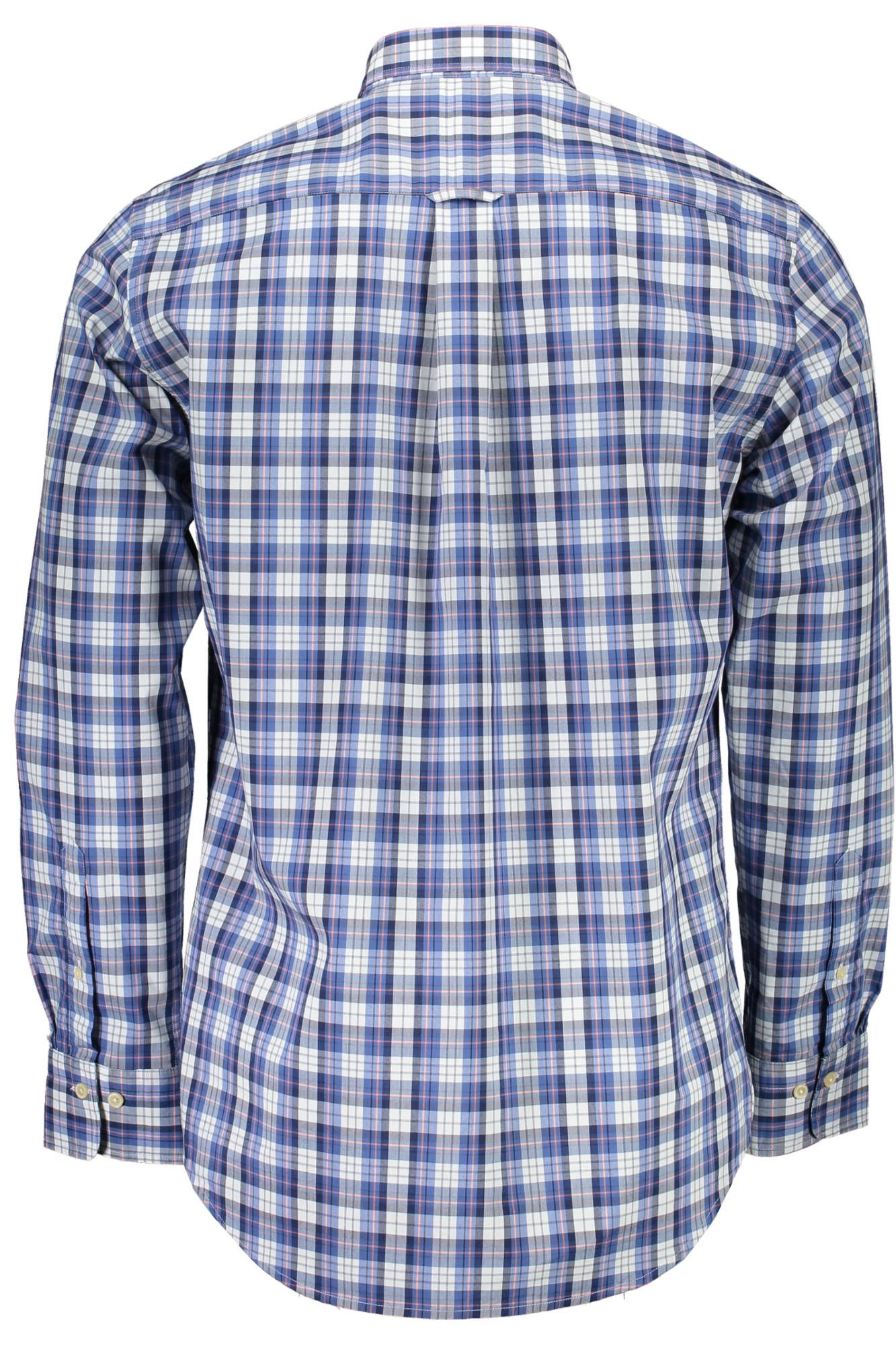 Elegant Blue Long Sleeve Cotton Shirt