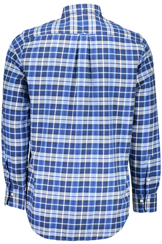 Elegant Blue Long Sleeve Button-Down Shirt