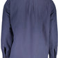Chic Blue Cotton Padded Shirt for Men