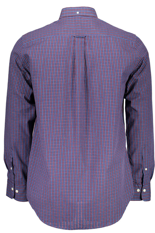 Elegant Blue Long Sleeve Cotton Shirt