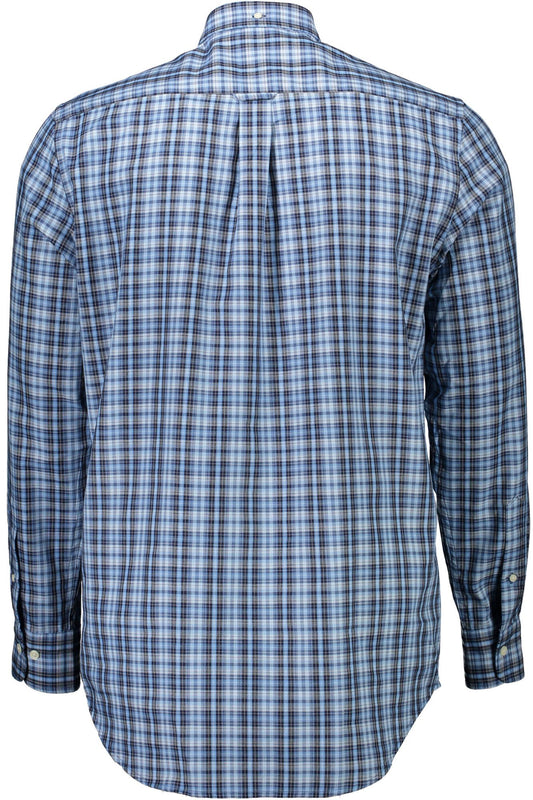 Classic Blue Cotton Button-Down Shirt