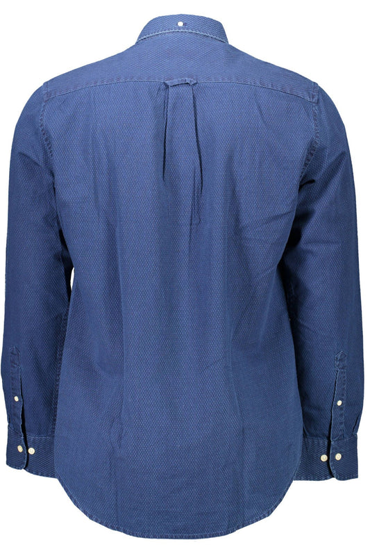 Elegant Blue Long-Sleeved Shirt