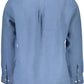 Elegant Linen Short-Sleeve Shirt in Blue