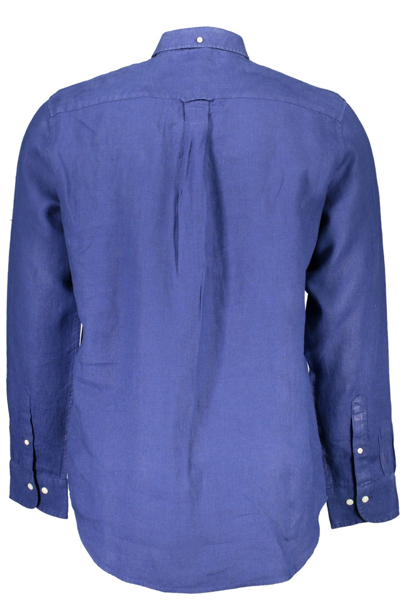 Elegant Organic Cotton Blue Shirt for Men