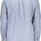 Elegant Blue Cotton Long Sleeve Shirt