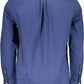 Elegant Blue Long Sleeve Button-Down Shirt