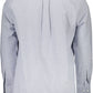 Elegant Organic Cotton Blend Blue Shirt