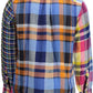 Elegant Blue Linen Long-Sleeved Shirt