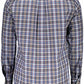 Elegant Blue Button-Down Cotton Blend Shirt