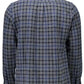Elegant Long-Sleeved Blue Cotton Shirt