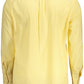 Elegant Yellow Cotton Button-Down Shirt