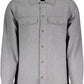 Elegant Gray Cotton Long-Sleeved Men's Shirt