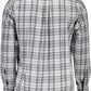 Elegant Gray Long Sleeve Button-Down Shirt