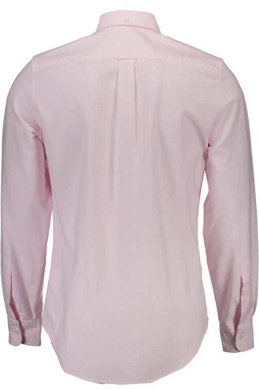 Pink Italian Collar Long Sleeve Shirt