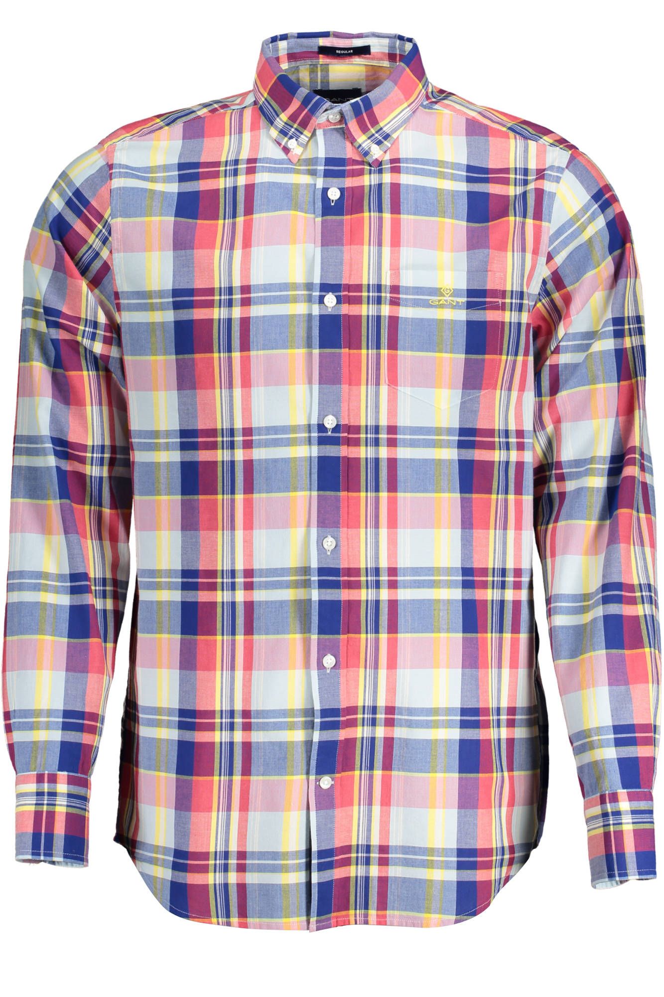 Classic Red Cotton Button-Down Men's Shirt