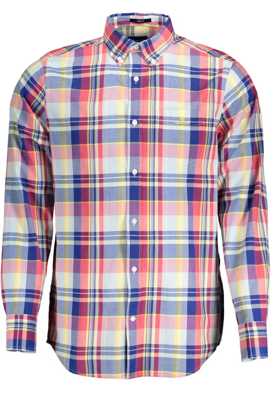 Classic Red Cotton Button-Down Men's Shirt