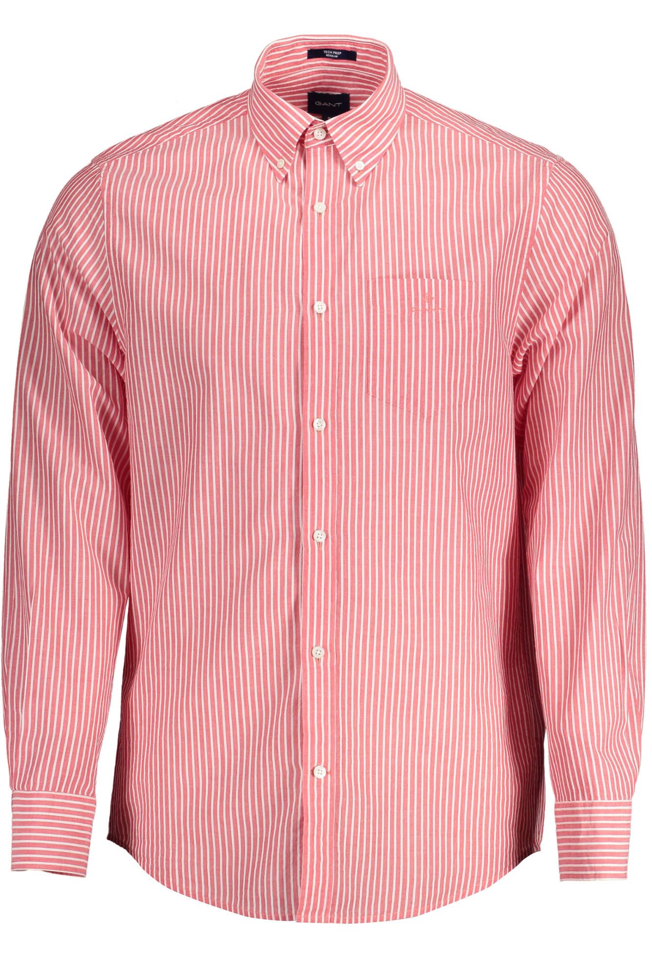 Elegant Red Long-Sleeved Gentleman's Shirt